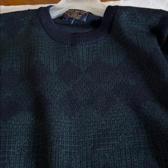 Brooks Brothers Dark Blue Crewneck 100 percent merino wool sweater - Picture 2 of 10